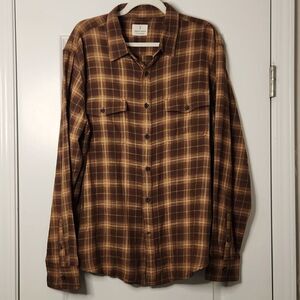 Mutual Weave Plaid Flannel Shirt - Size XL